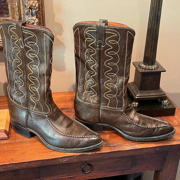 ACME Dark Brown Western Cowboy Boots - Picture 11 of 11